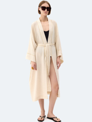 Natürel Keten Kimono
