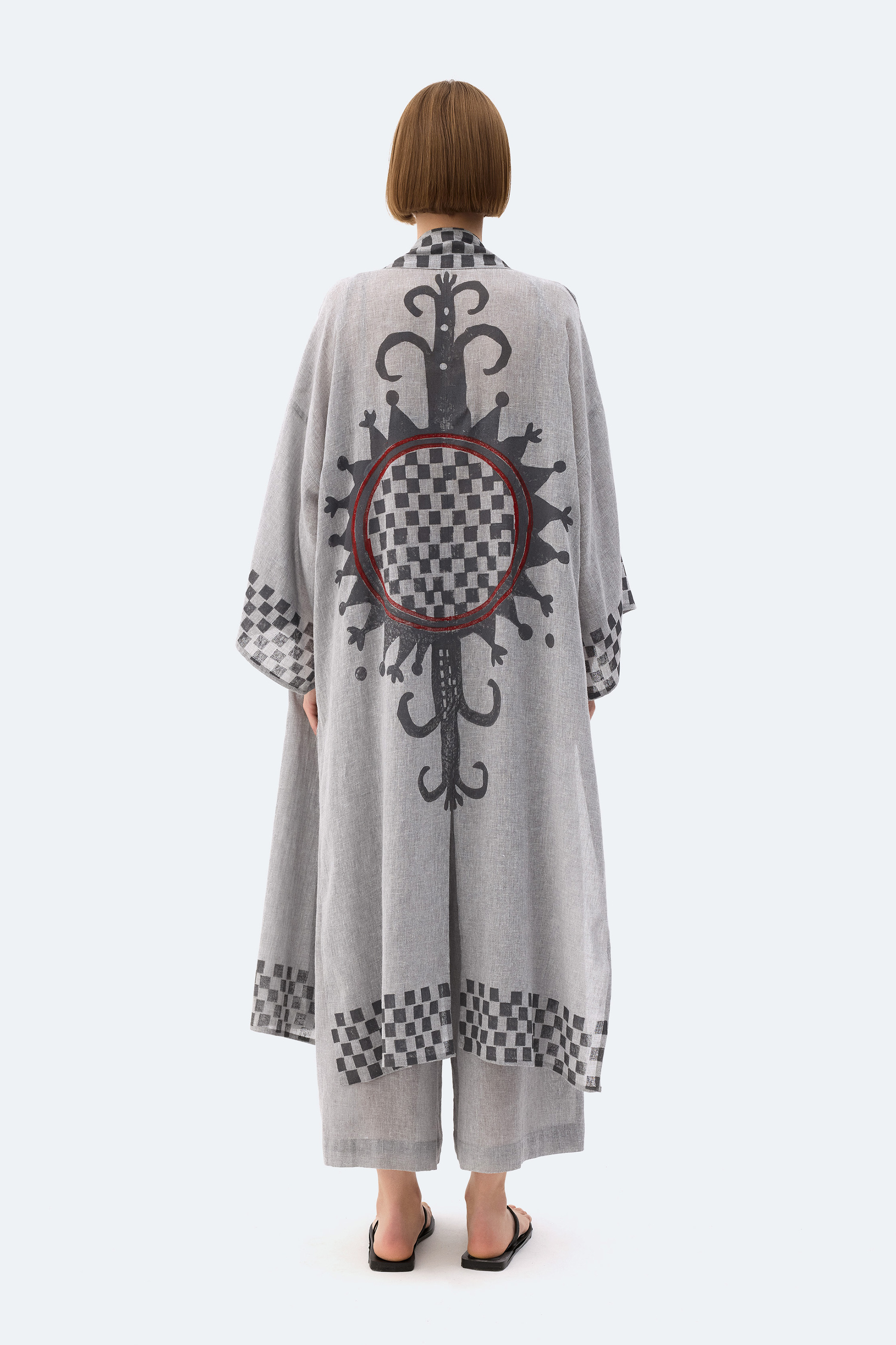 Dama Desenli Kimono