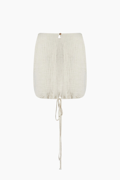 Crinkle Linen Kolsuz Crop Top