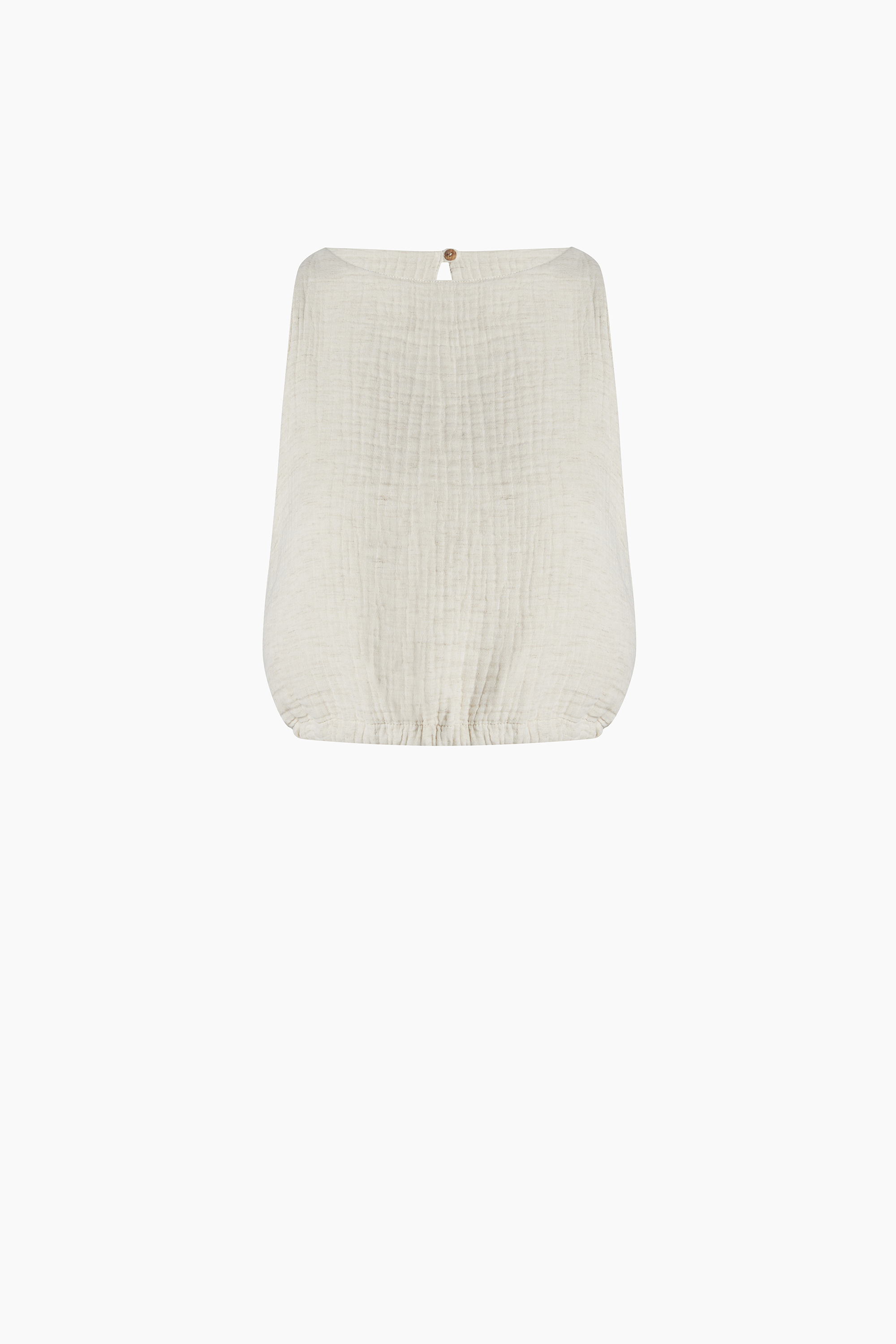 Crinkle Linen Kolsuz Crop Top