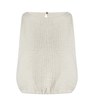 Crinkle Linen Kolsuz Crop Top