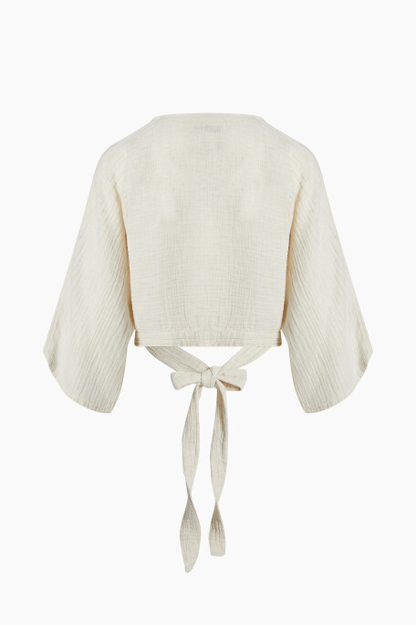 Crinkle Linen Bağlamalı Üst