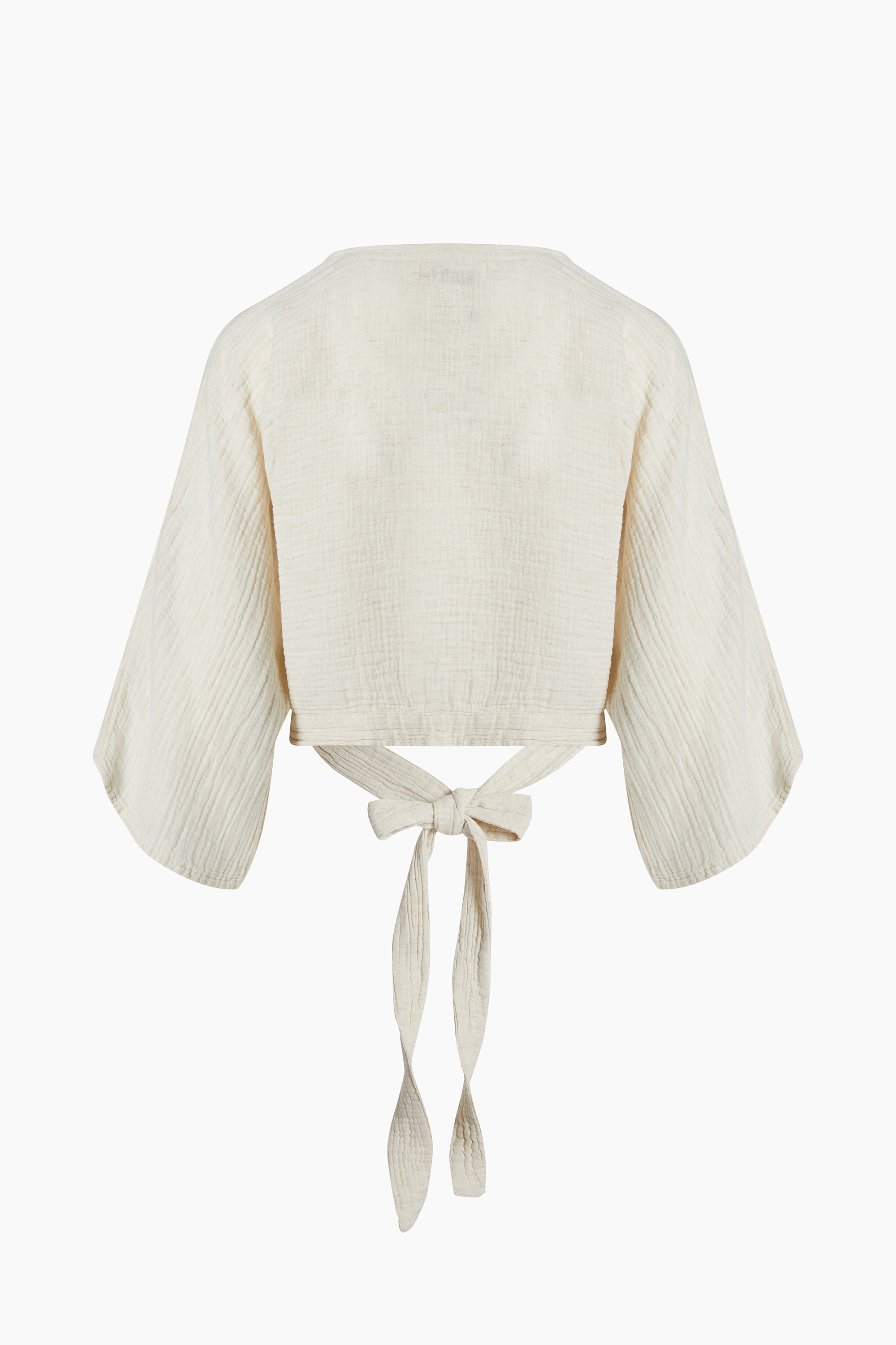 Crinkle Linen Bağlamalı Üst