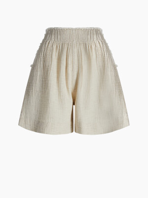 Crinkle Linen Şort