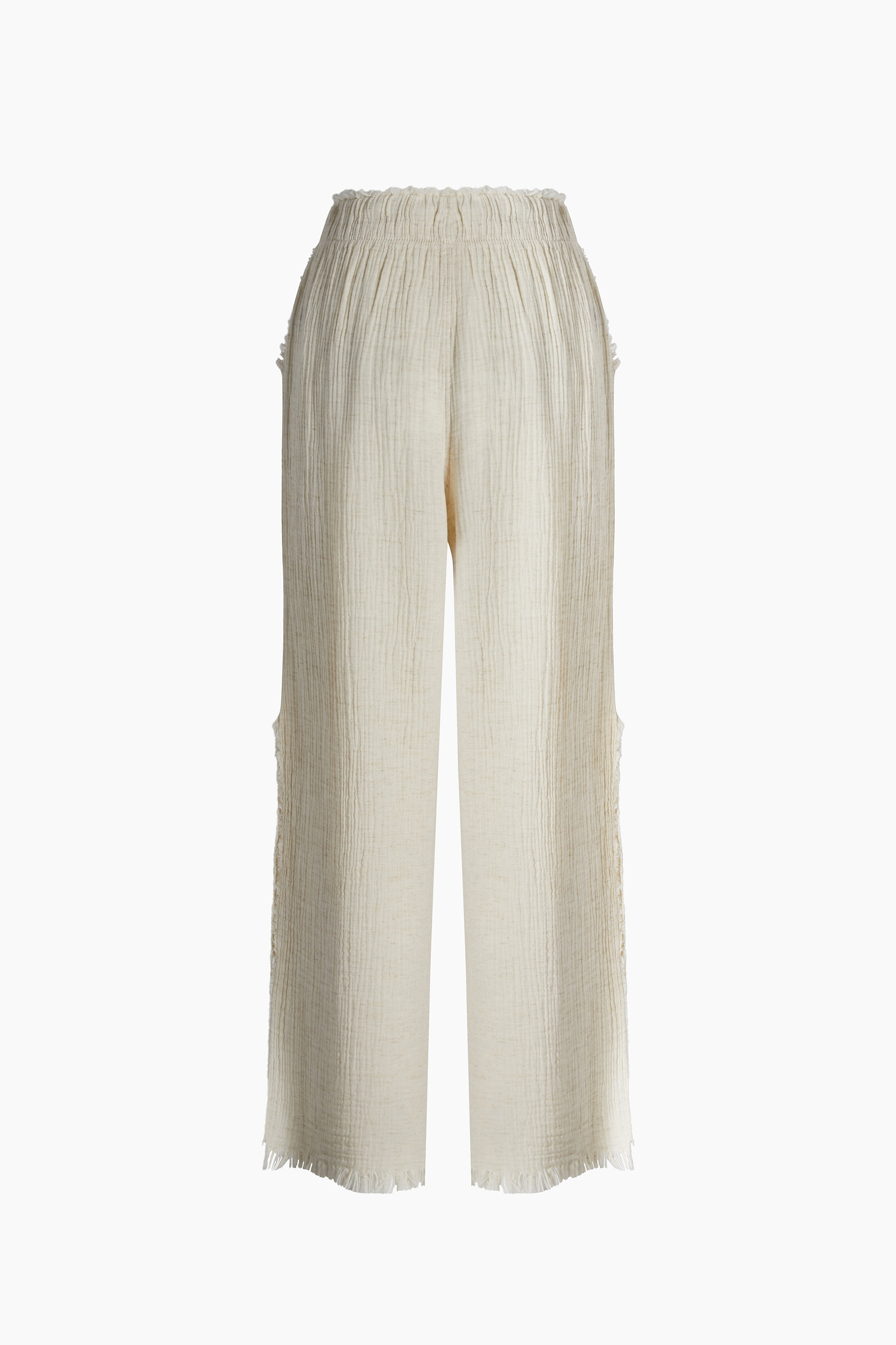 Crinkle Linen Yırtmaçlı Pantolon
