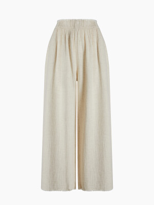 Crinkle Linen Palazzo Pantolon