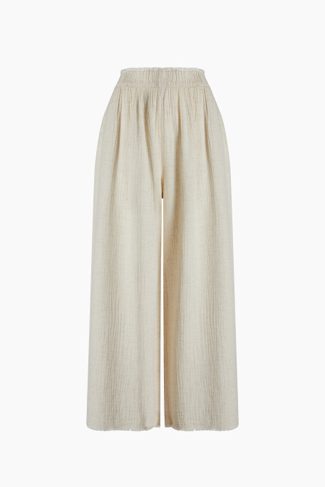 Crinkle Linen Palazzo Pantolon