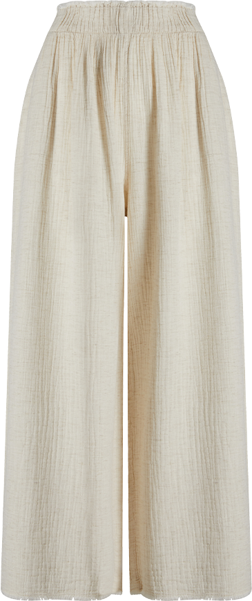 Crinkle Linen Palazzo Pantolon