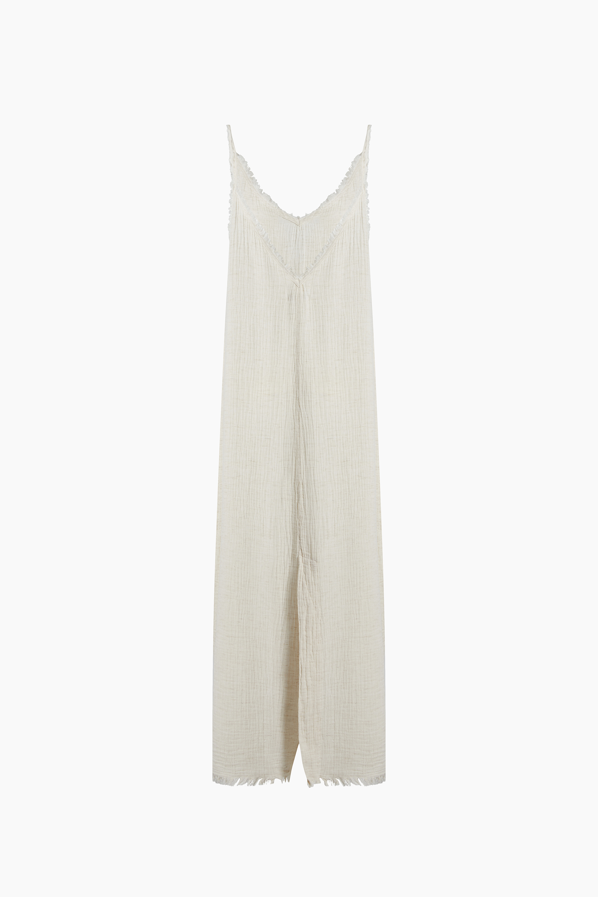 Crinkle Linen İp Askılı Elbise
