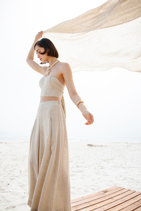 Keten Bandeau Bluz
