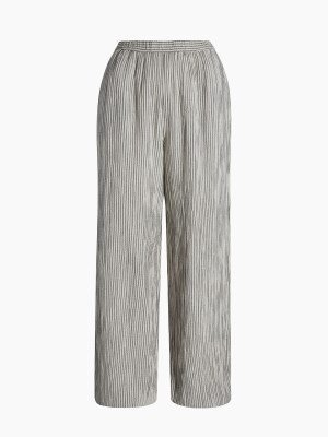 Crinkle Çizgili Jogger Pantolon