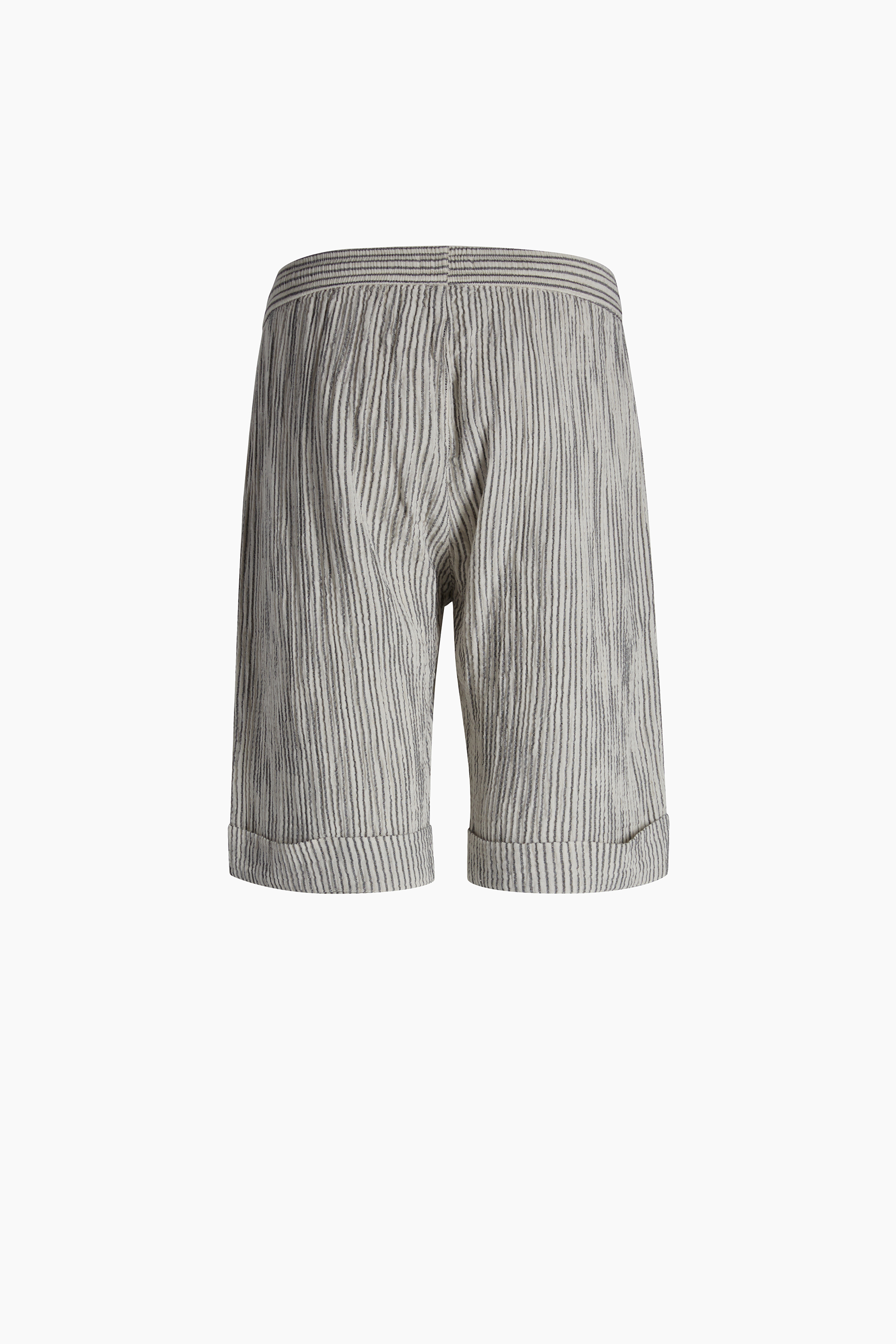 Crinkle Çizgili Şort