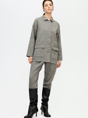 Gri Oversize Ceket
