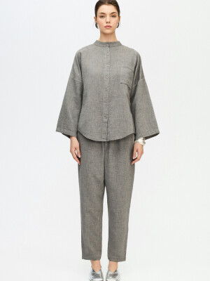 Gri Slouchy Pantolon