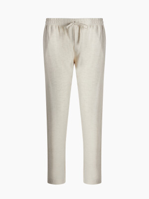 Keten Natürel Straight Pantolon