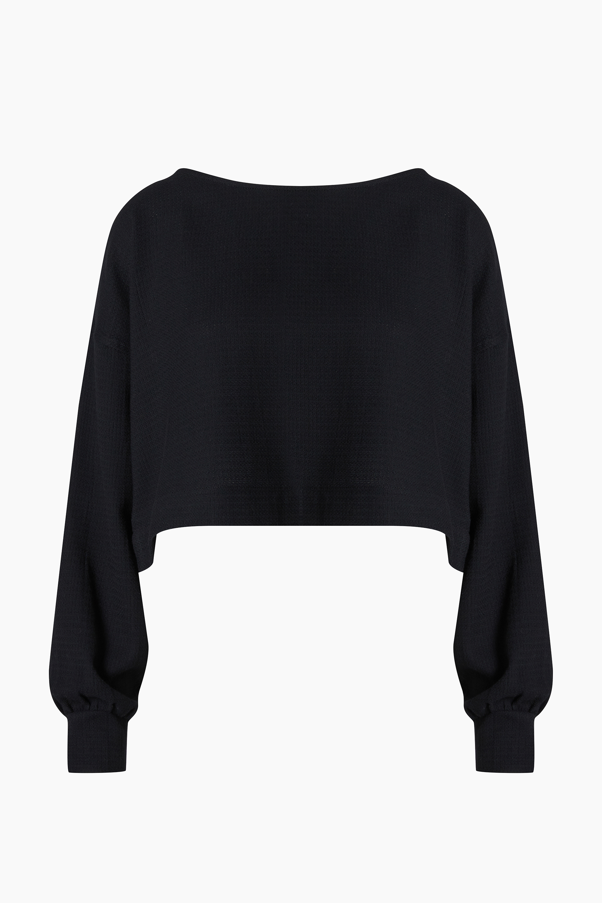 Siyah Crop Bluz