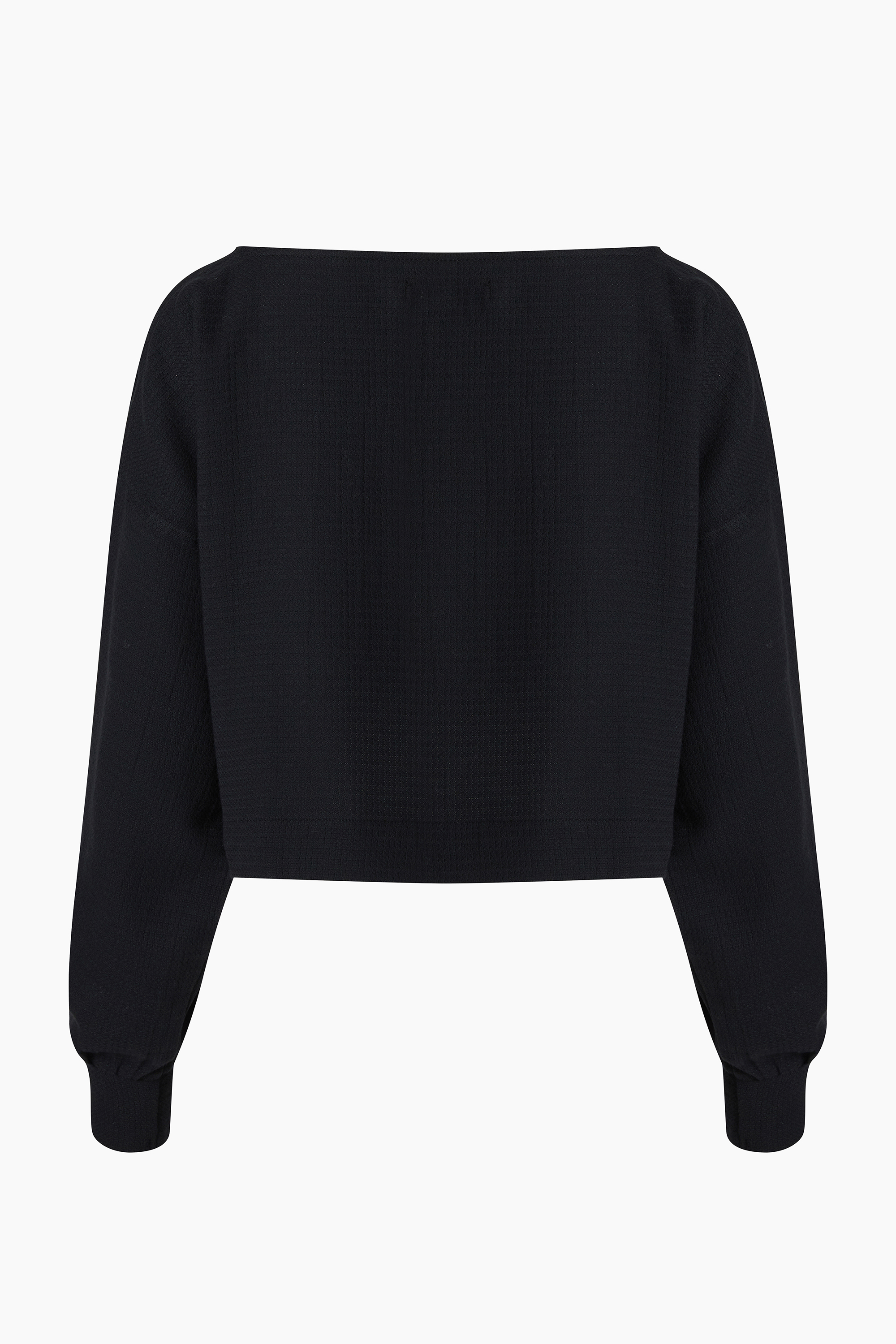 Siyah Crop Bluz