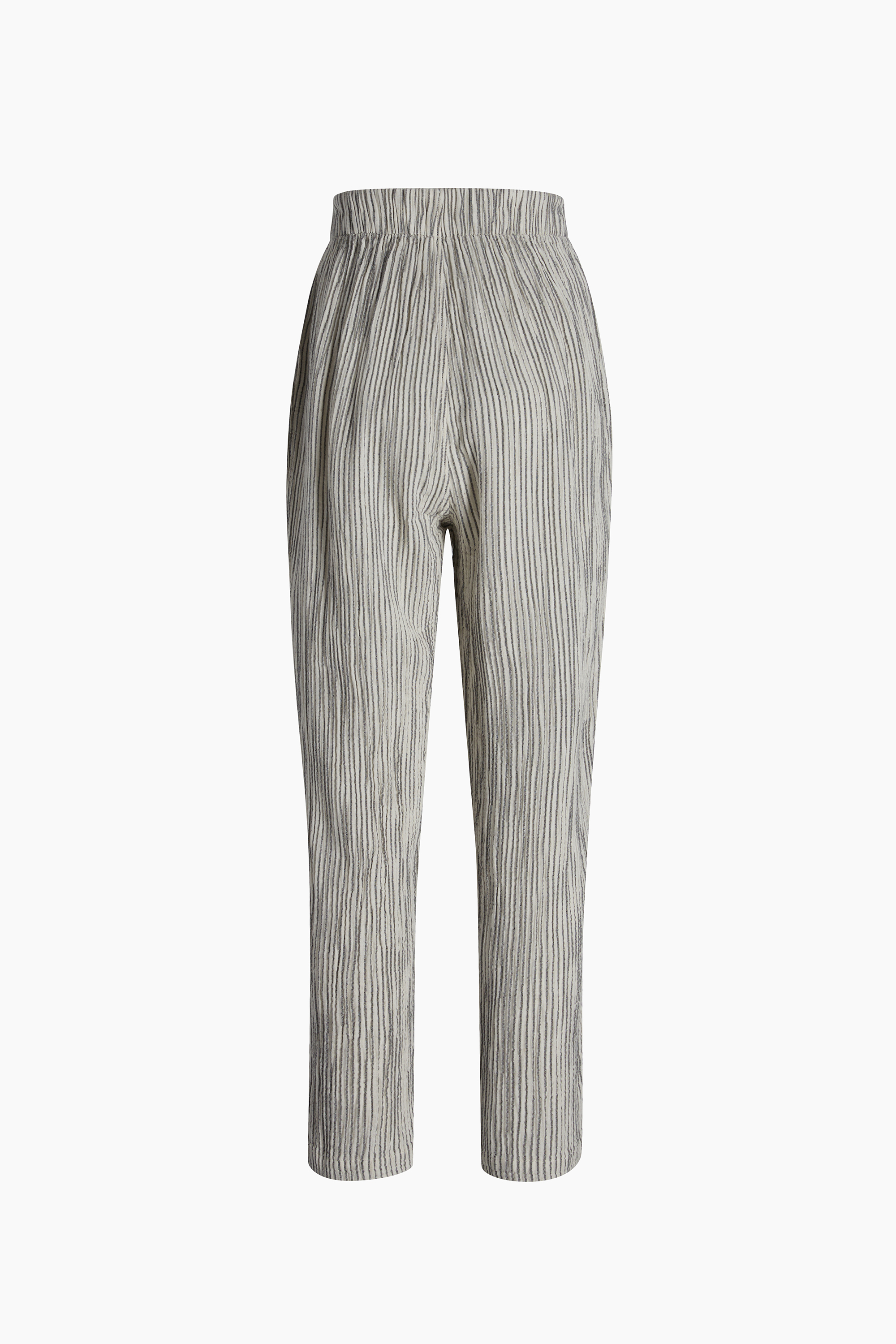 Crinkle Çizgili Slouchy Pantolon