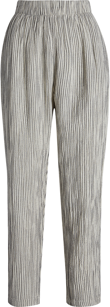 Crinkle Çizgili Slouchy Pantolon