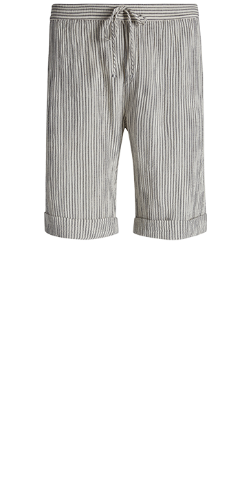 Crinkle Çizgili Şort