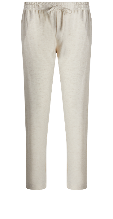 Keten Natürel Straight Pantolon