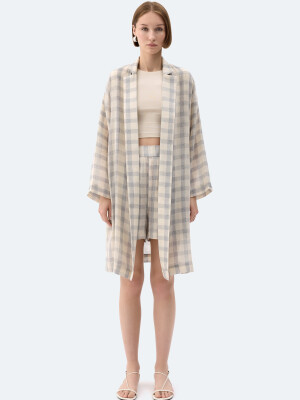 Gri Ekose Kimono