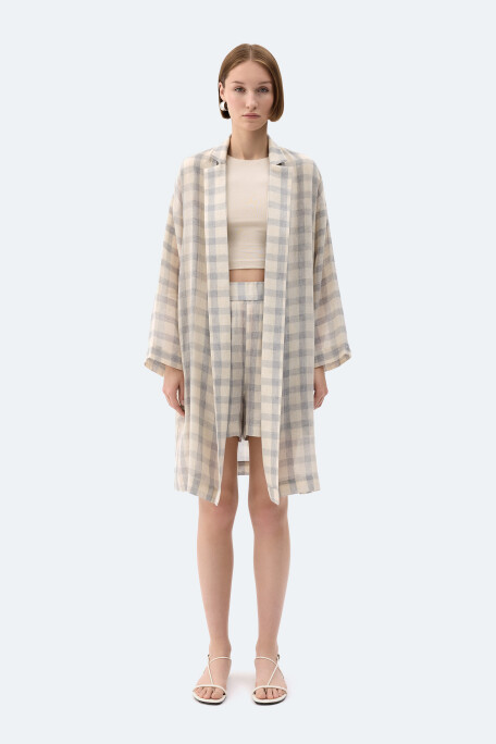 Gri Ekose Kimono