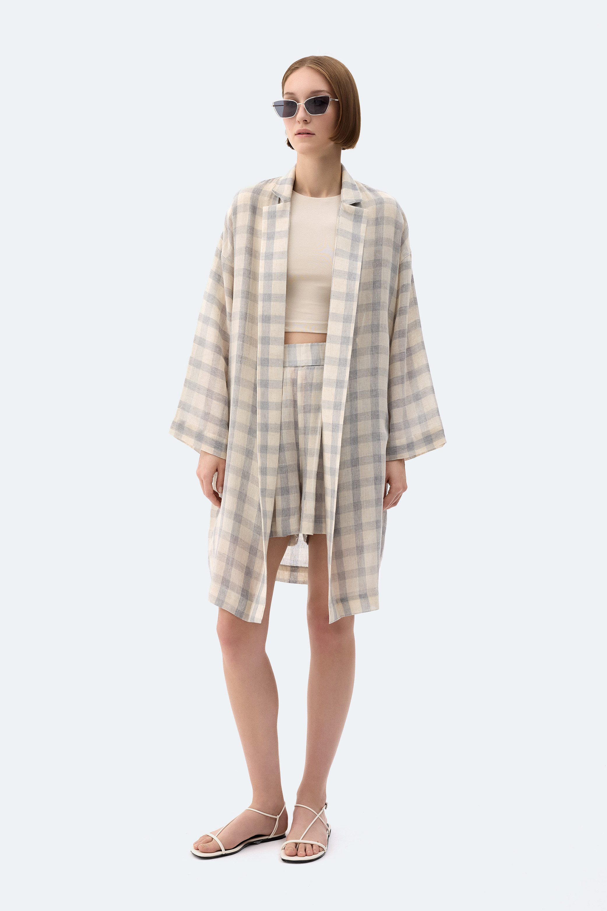 Gri Ekose Kimono